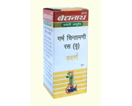 Гарбха Чінтамані Рас з золотом Байд'янатх (Garbha Chintamani Ras with gold Baidyanath), 25 таблеток