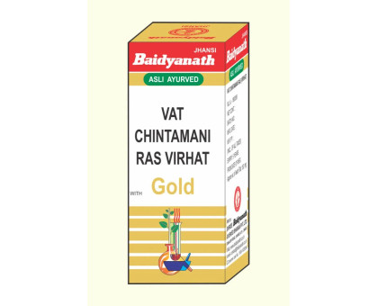 Вріхат Ват Чінтамані Рас з Золотом Байд'янатх (Vrihat Vat Chintamani Ras with Gold Baidyanath), 25 таблеток