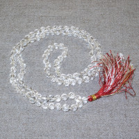 Четки из граненного гималайского хрусталя (Rosary from faceted crystal), 108 бусин