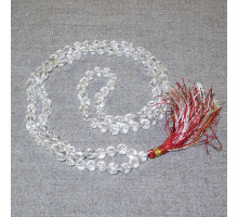 Четки из граненного гималайского хрусталя (Rosary from faceted crystal), 108 бусин